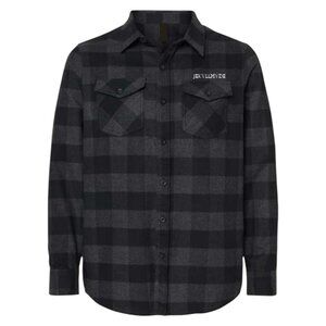Jekyllhyde Apparel Men’s XL Long Sleeved Heavyweight Flannel Shirt Black Gray